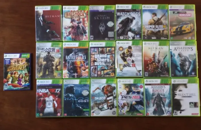 Mega Lote de 19 Jogos Originais Xbox 360 - Inclui Clássicos (GTA V, Silent Hill, Forza)