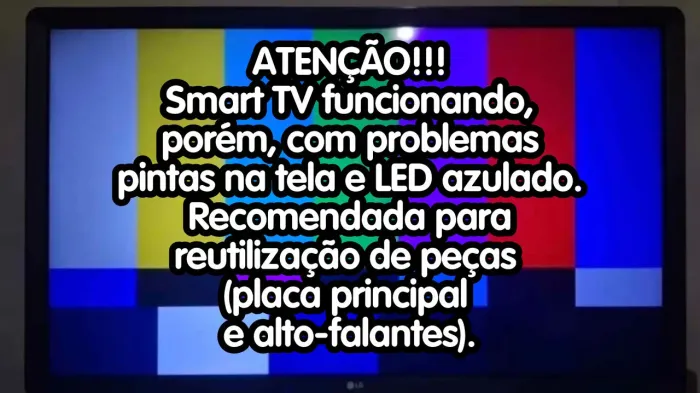 TV LG tela azulada
