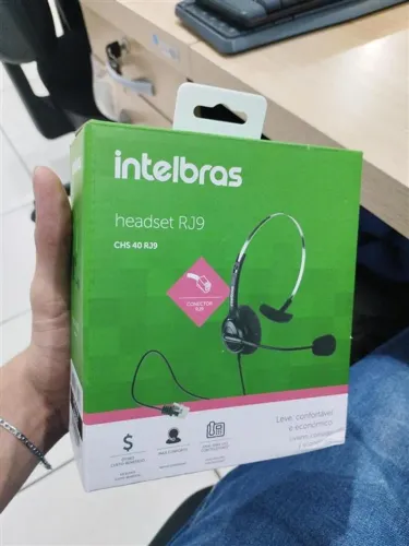 Headset Intelbras CHS 40 RJ9 + Discador Practica Plantronics | Para Atendimento e Ramal