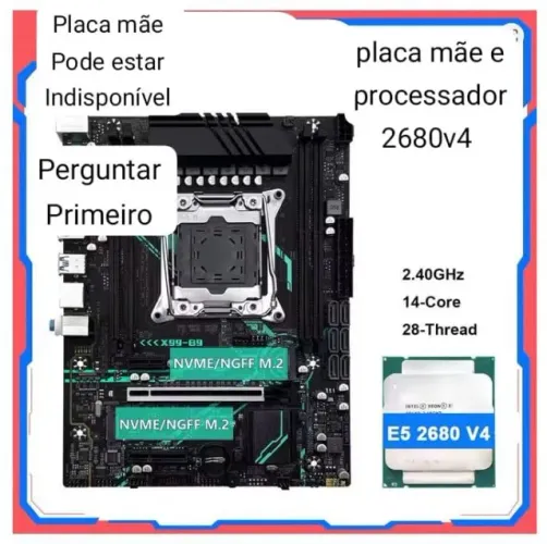 Placa-mãe E  2680 V4 MACHINIST X99 B9 LGA2011-3 kit CPU Xeon 