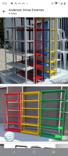 ESTANTES EM ACO COLORIDAS IMEDIATAS *