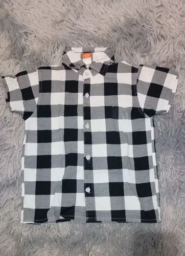 Camisa xadrez 100% algodão 6/7 anos