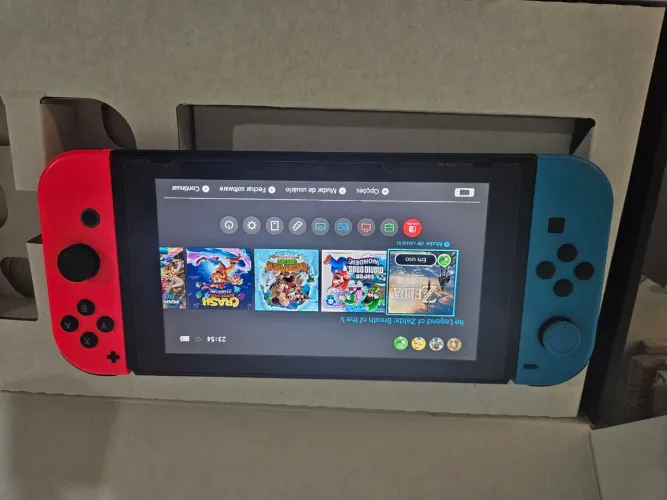 Nintendo Switch V2 - Desbloqueado - SD 128GB