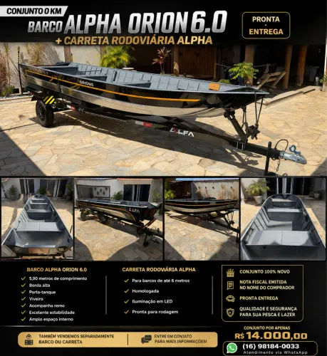 Barco 6m + Carreta Rodoviaria 0km