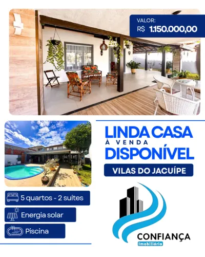 Casa à venda no VILAS DO JACUIPE, JACUÍPE, Camaçari, BA