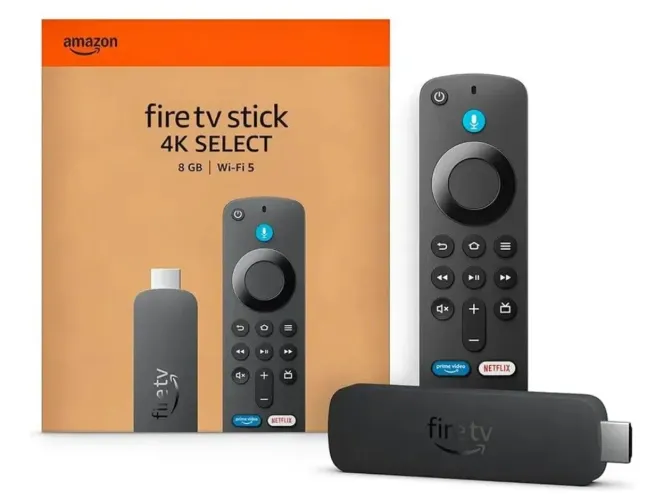 Conversor de Smart TV Amazon Fire TV Stick 4k Select Preto Sim