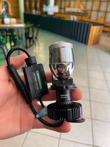 Lâmpada De Led H4 Mini Projetor Canhão Eliptico Shocklight