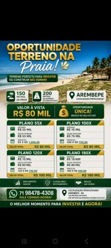 Casa na praia em Arembepe
