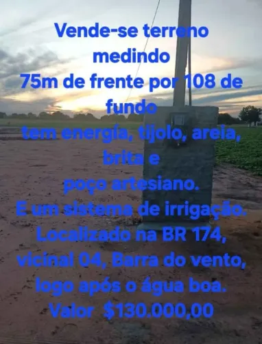 Terreno na Vicinal Barra do Vento