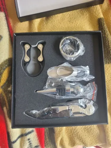 Kit vinho abridor saca rolha tampa 
