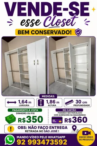 Vende-se esse Closet bem conservado
