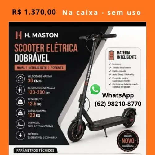 SCOOTER ELÉTRICA - Vendo - nova - sem uso