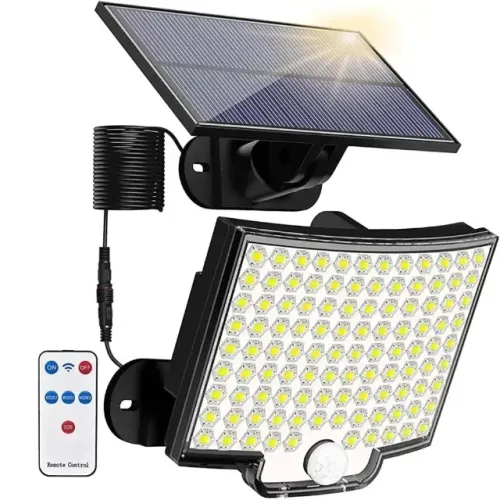 Luz Solar Com Painel Led De Parede Exterior 4 Modos IP65 À Prova d'Água Luminaria de Energ