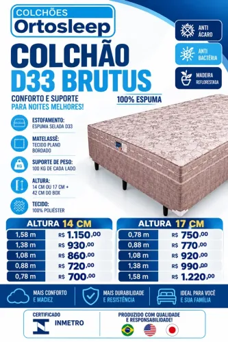 Colchão + Base 17 ou 14cm