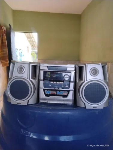 Som Audax compacto disc stereo mine system sms-8800 blue xtone smart preset memory.