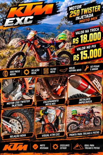 KTM MIX 250 /injetada EXC R$ 15,000