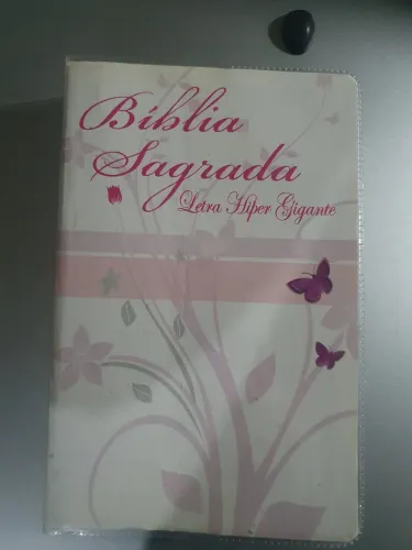 Bíblia Sagrada Feminina - Letra Hiper Gigante - Bordas Prateadas (Excelente Estado)