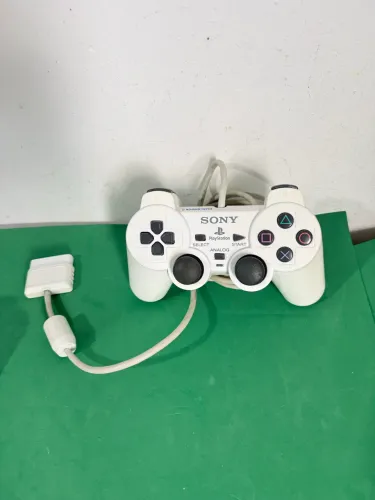 Controle PlayStation 2 branco joystick ps2