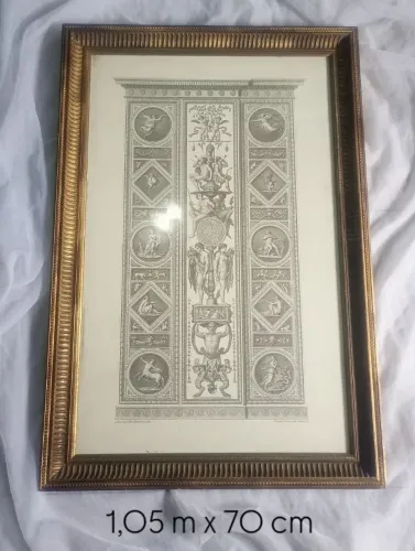 Gravura com.moldura - Loggias de Giovani Volpato 