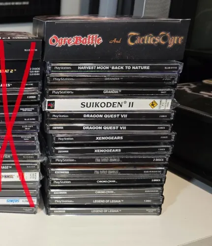 Lote 8 jogos de PlayStation PS1 RPGs completos (caixa, manual, encarte e bonus) LEIA!