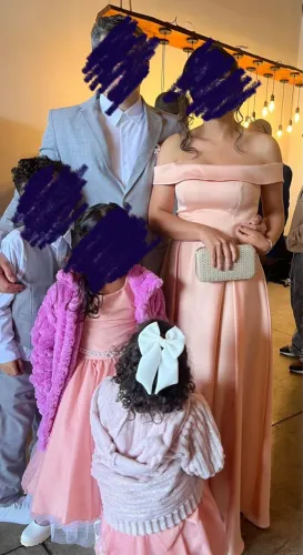 Vestido madrinha salmão
