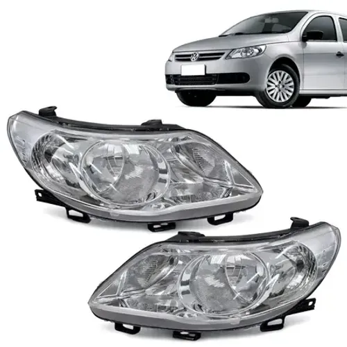 Par Farol foco duplo Vw Gol Voyage Saveiro G5 2009 2010 2011 2012 Arteb