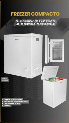Freezer tampa horizontal 