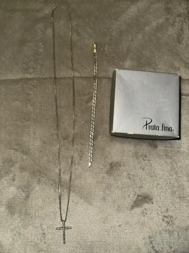 Colar e Pulseira de Prata 925