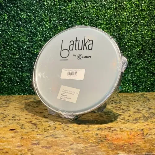 Pandeiro 10 Aro Plat Inox Pele Leitosa Batuka - Luen