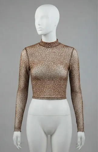 SEMANA DO DESAPEGO Blusa Tule Animal Print 