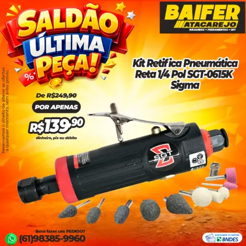Kit Retifica Reta 1/4 Pol SGT-0615K Sigma