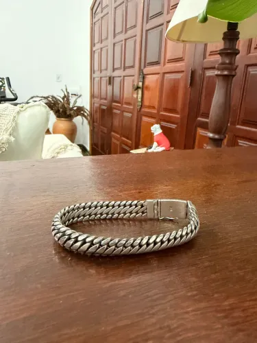 Pulseira Bali Snake Larga Fecho Gaveta Prata 925