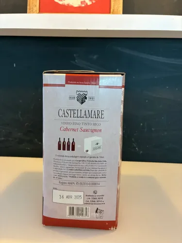 Vinho em Bag Castelamare - Cabernet Sauvignon - 3l