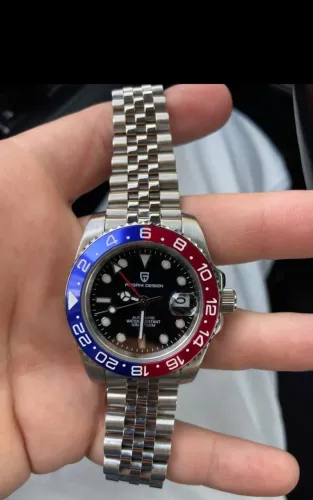 Relógio Automático GMT Pagani Design Submarine Pepsi - Cristal de Safira - Novo sem uso