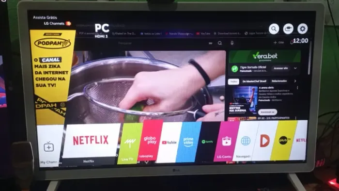 vendo tv smart branca 32 polegadas