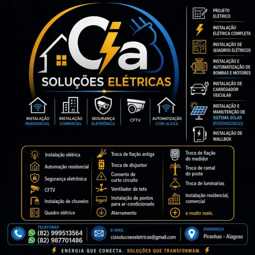 "Cia soluções elétricas"?Serviço elétrico profissional ?