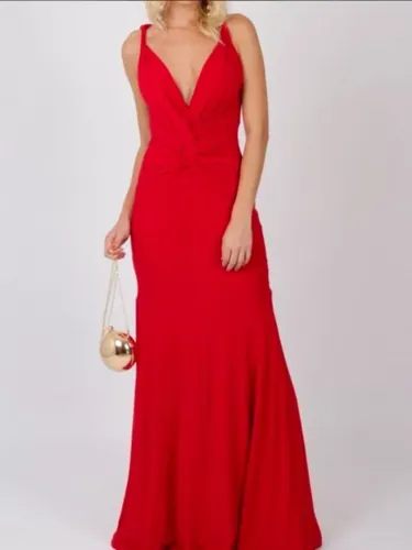 Vestido longo vermelho
