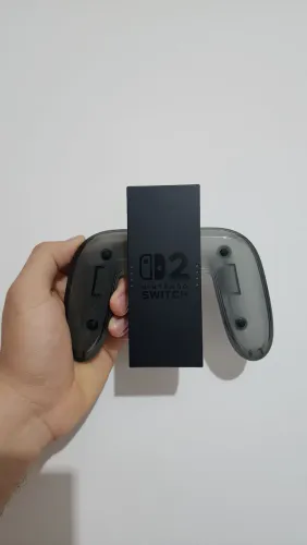 Grip para joycon transparente com carregamento original Nintendo switch 2