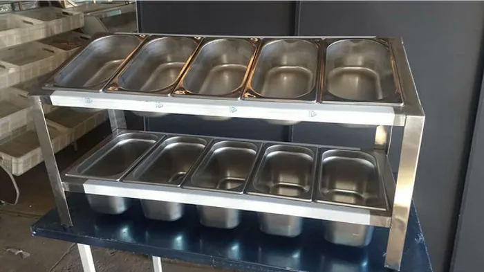 Condimentadora de Mesa total Inox cozinha industrial 10 cubas - Marcos