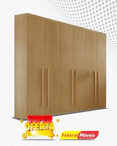 Guarda Roupa Casal 6 Portas 6 Gavetas 100% MDF Direto da Fabrica Promoção