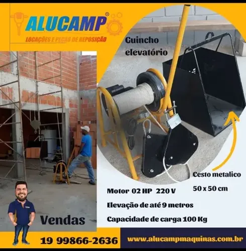 Guincho elevação 9 metros vendas e locação 