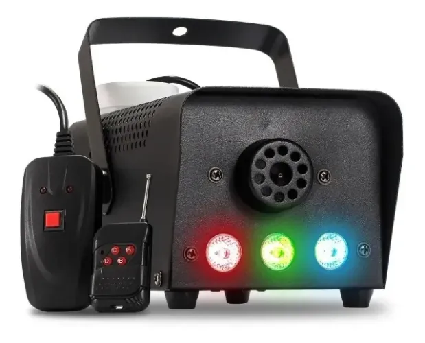 Maquina De Fumaça 600w 3 Leds Rgb Com Controle
