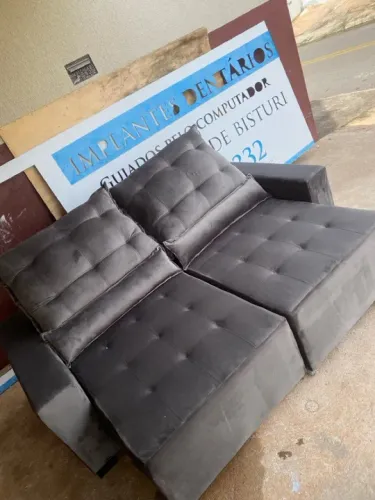 Sofá novo retrátil e reclinável