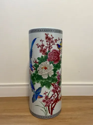 Antiguidade - Vaso chinês - Porcelana esmaltada 