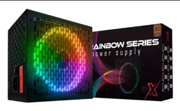 Fonte RGB rainbow 800w novo na caixa 
