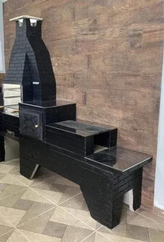 Churrasqueira forno e fogão a lenha Trio pré moldado