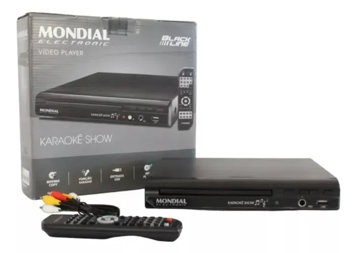 Dvd Player D-20 Com Karaokê Alta Definição Mp3 Gravação Usb Mp3 Musicas Fotos Mondial