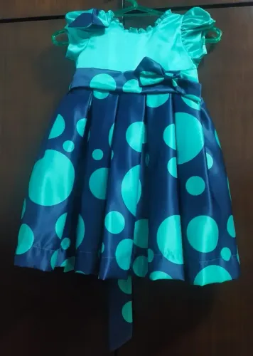 Vestido Infantil Esverdeado Para Festa