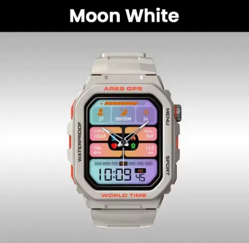 Smartwatch ARES GPS Moon White