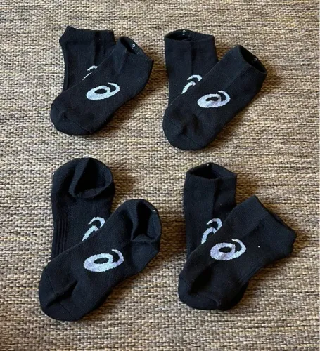 NOVO Kit de 4 pares de meia Asics